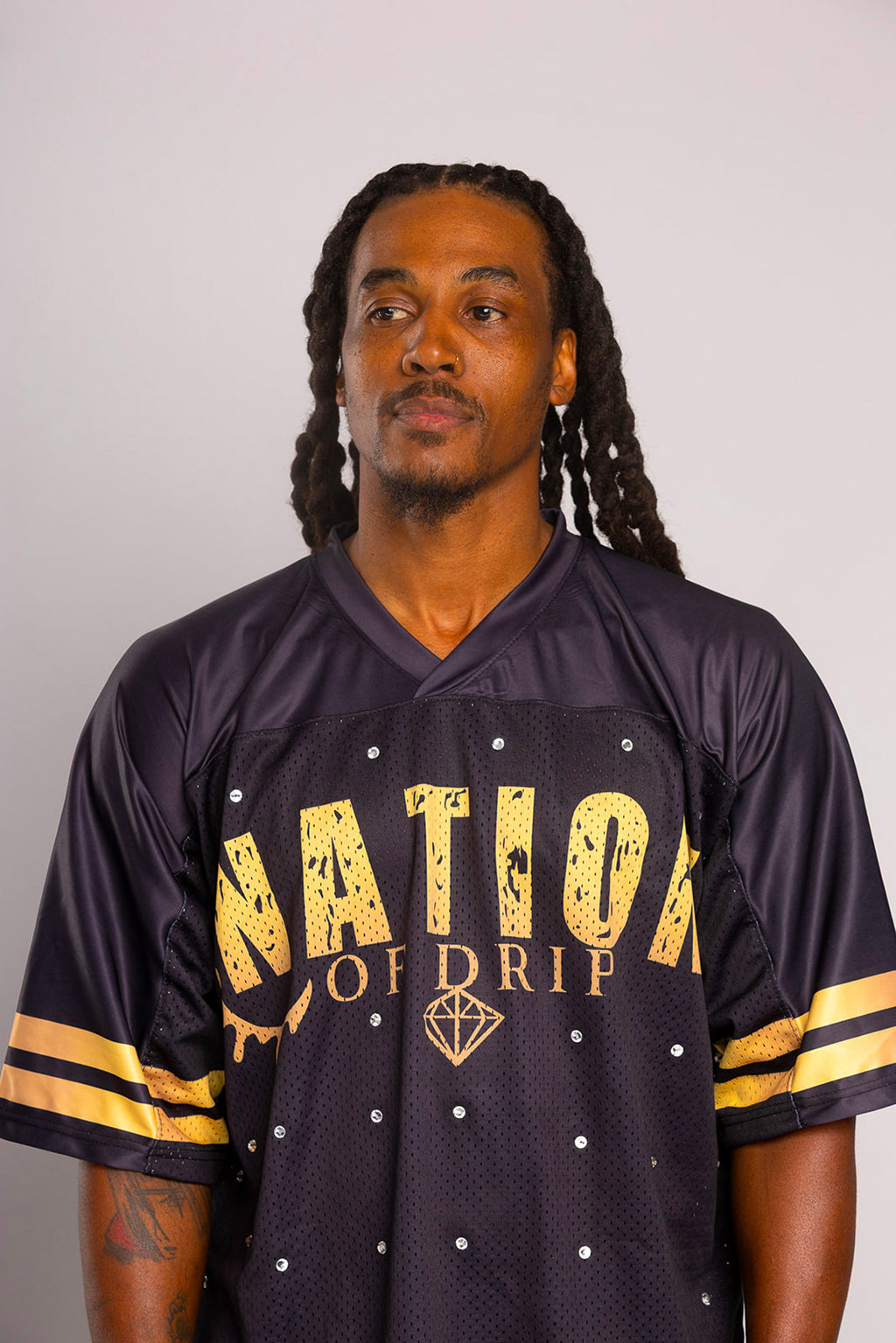 NOD Black & Gold Rhinestone Jersey (Unisex)