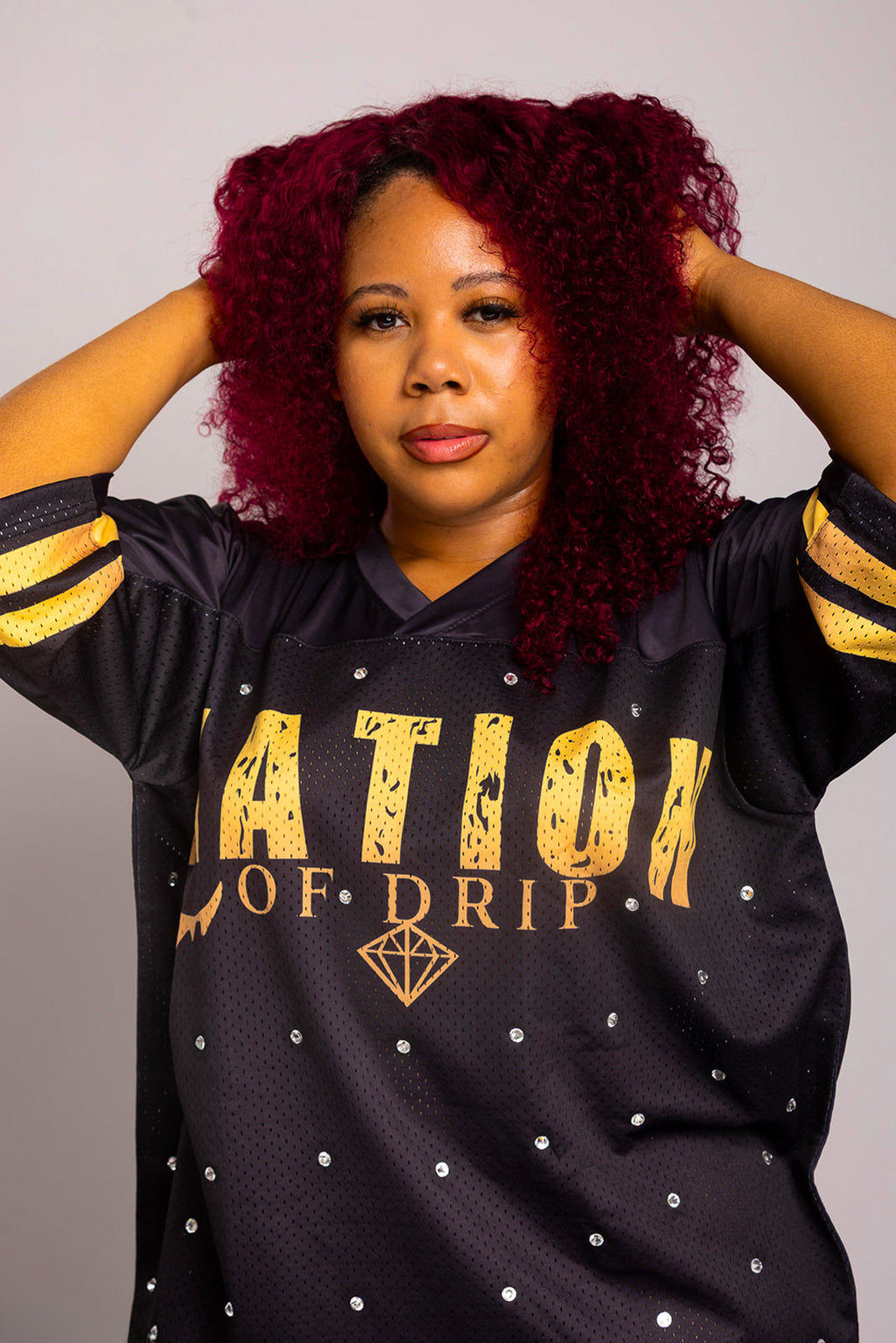 NOD Black & Gold Rhinestone Jersey (Unisex)